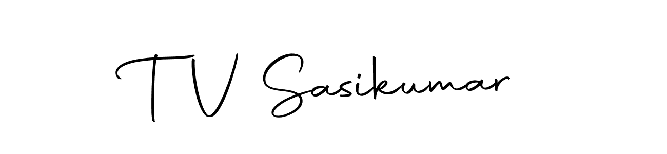 The best way (Autography-DOLnW) to make a short signature is to pick only two or three words in your name. The name T V Sasikumar include a total of six letters. For converting this name. T V Sasikumar signature style 10 images and pictures png