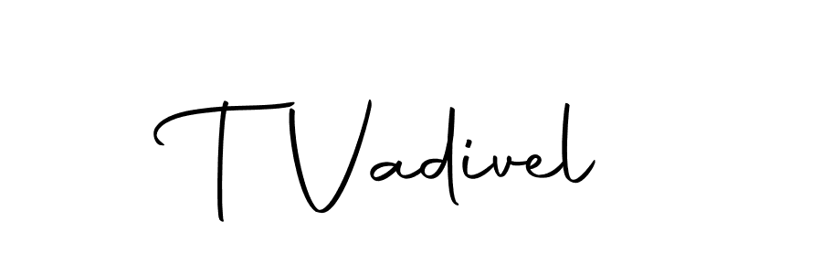 Make a beautiful signature design for name T Vadivel. With this signature (Autography-DOLnW) style, you can create a handwritten signature for free. T Vadivel signature style 10 images and pictures png