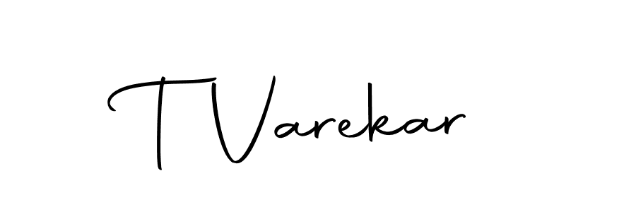 The best way (Autography-DOLnW) to make a short signature is to pick only two or three words in your name. The name T Varekar include a total of six letters. For converting this name. T Varekar signature style 10 images and pictures png