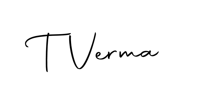 Design your own signature with our free online signature maker. With this signature software, you can create a handwritten (Autography-DOLnW) signature for name T Verma. T Verma signature style 10 images and pictures png
