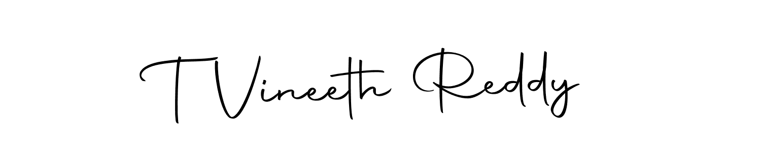 Also we have T Vineeth Reddy name is the best signature style. Create professional handwritten signature collection using Autography-DOLnW autograph style. T Vineeth Reddy signature style 10 images and pictures png