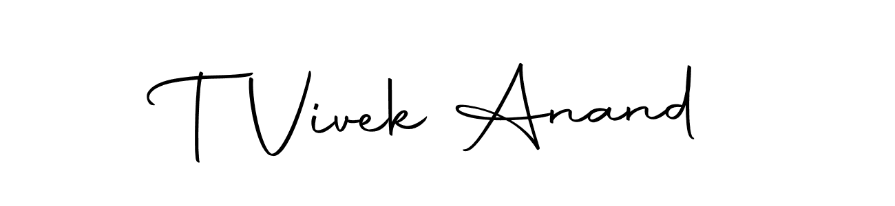 Make a beautiful signature design for name T Vivek Anand. Use this online signature maker to create a handwritten signature for free. T Vivek Anand signature style 10 images and pictures png