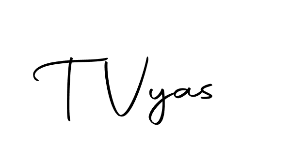 Create a beautiful signature design for name T Vyas. With this signature (Autography-DOLnW) fonts, you can make a handwritten signature for free. T Vyas signature style 10 images and pictures png