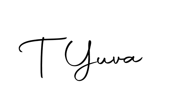 You should practise on your own different ways (Autography-DOLnW) to write your name (T Yuva) in signature. don't let someone else do it for you. T Yuva signature style 10 images and pictures png