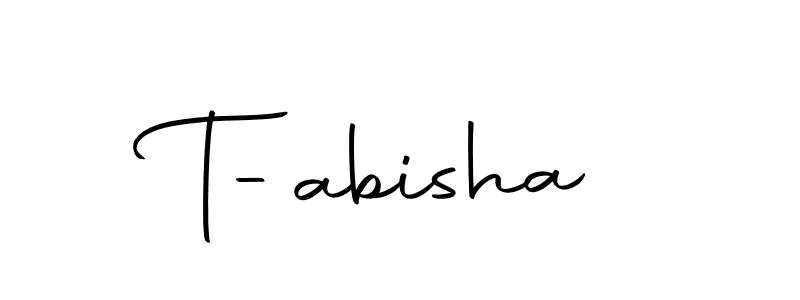 How to Draw T-abisha signature style? Autography-DOLnW is a latest design signature styles for name T-abisha. T-abisha signature style 10 images and pictures png