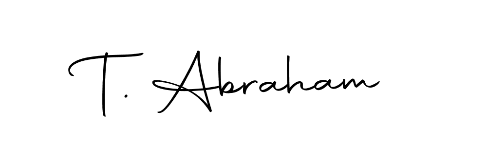 Use a signature maker to create a handwritten signature online. With this signature software, you can design (Autography-DOLnW) your own signature for name T. Abraham. T. Abraham signature style 10 images and pictures png