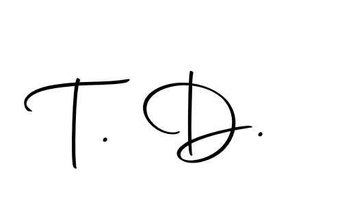 This is the best signature style for the T. D. name. Also you like these signature font (Autography-DOLnW). Mix name signature. T. D. signature style 10 images and pictures png