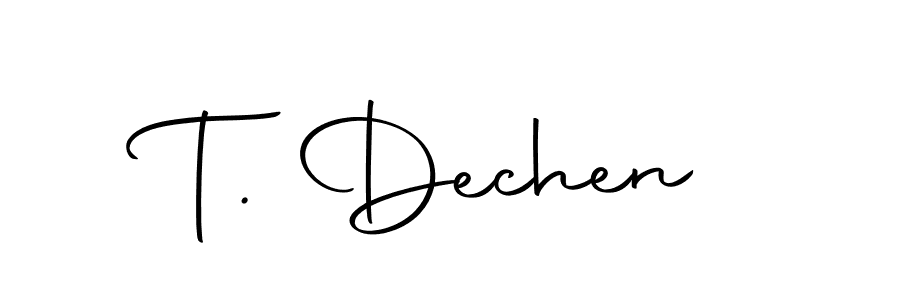 Check out images of Autograph of T. Dechen name. Actor T. Dechen Signature Style. Autography-DOLnW is a professional sign style online. T. Dechen signature style 10 images and pictures png
