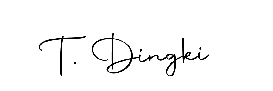 You should practise on your own different ways (Autography-DOLnW) to write your name (T. Dingki) in signature. don't let someone else do it for you. T. Dingki signature style 10 images and pictures png