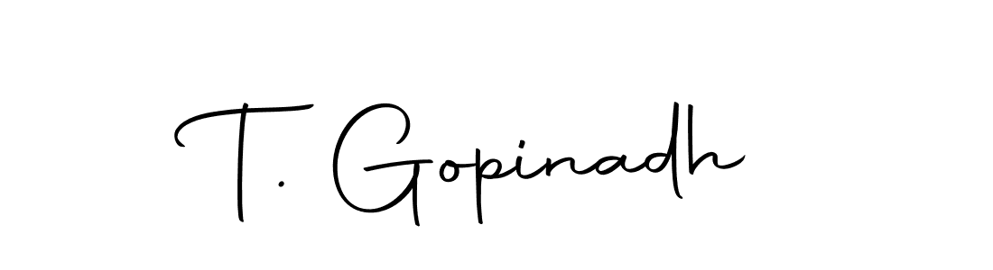 Design your own signature with our free online signature maker. With this signature software, you can create a handwritten (Autography-DOLnW) signature for name T. Gopinadh. T. Gopinadh signature style 10 images and pictures png