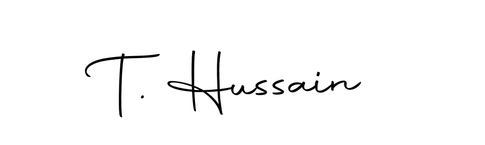 The best way (Autography-DOLnW) to make a short signature is to pick only two or three words in your name. The name T. Hussain include a total of six letters. For converting this name. T. Hussain signature style 10 images and pictures png