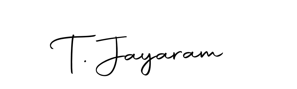 Design your own signature with our free online signature maker. With this signature software, you can create a handwritten (Autography-DOLnW) signature for name T. Jayaram. T. Jayaram signature style 10 images and pictures png