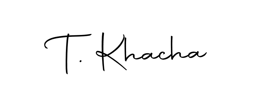 You can use this online signature creator to create a handwritten signature for the name T. Khacha. This is the best online autograph maker. T. Khacha signature style 10 images and pictures png