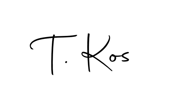 Design your own signature with our free online signature maker. With this signature software, you can create a handwritten (Autography-DOLnW) signature for name T. Kos. T. Kos signature style 10 images and pictures png