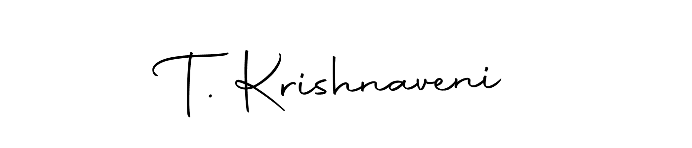 Design your own signature with our free online signature maker. With this signature software, you can create a handwritten (Autography-DOLnW) signature for name T. Krishnaveni. T. Krishnaveni signature style 10 images and pictures png