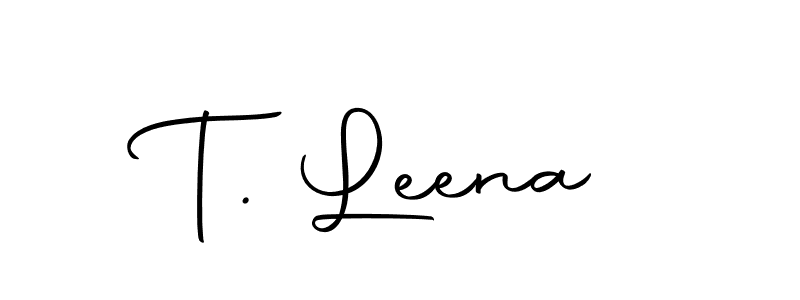 Make a beautiful signature design for name T. Leena. With this signature (Autography-DOLnW) style, you can create a handwritten signature for free. T. Leena signature style 10 images and pictures png