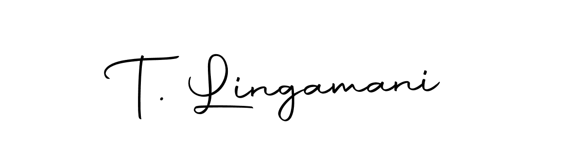 You should practise on your own different ways (Autography-DOLnW) to write your name (T. Lingamani) in signature. don't let someone else do it for you. T. Lingamani signature style 10 images and pictures png