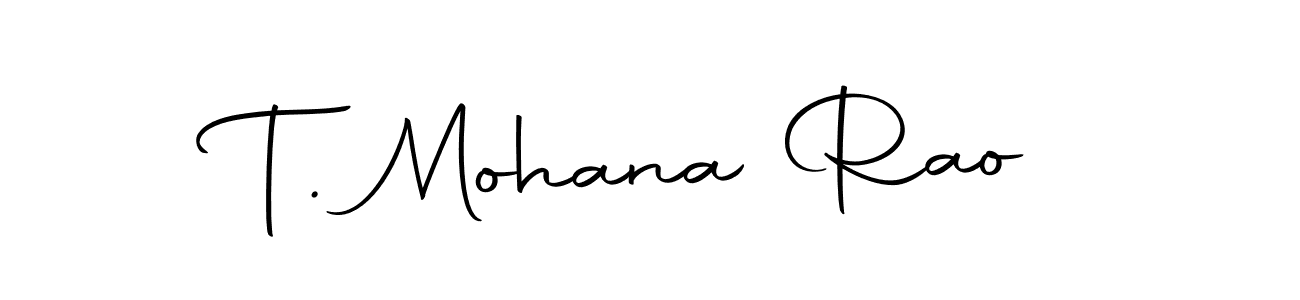 The best way (Autography-DOLnW) to make a short signature is to pick only two or three words in your name. The name T. Mohana Rao include a total of six letters. For converting this name. T. Mohana Rao signature style 10 images and pictures png