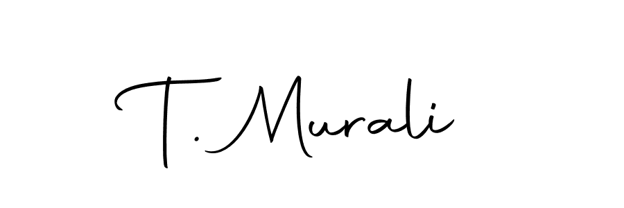 Use a signature maker to create a handwritten signature online. With this signature software, you can design (Autography-DOLnW) your own signature for name T. Murali. T. Murali signature style 10 images and pictures png