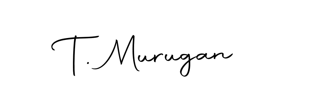 Design your own signature with our free online signature maker. With this signature software, you can create a handwritten (Autography-DOLnW) signature for name T. Murugan. T. Murugan signature style 10 images and pictures png