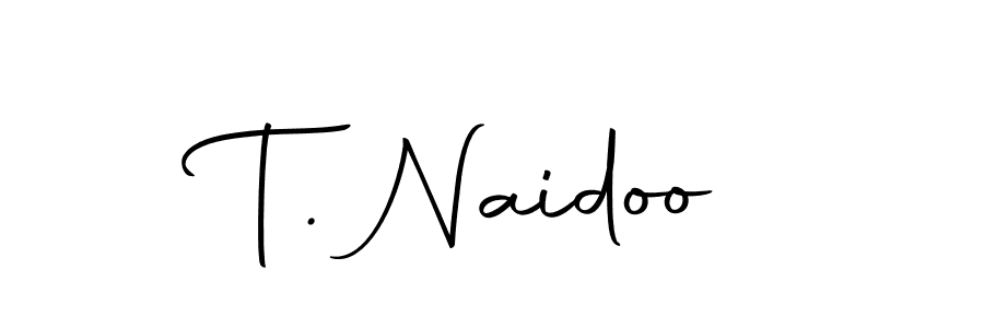 Design your own signature with our free online signature maker. With this signature software, you can create a handwritten (Autography-DOLnW) signature for name T. Naidoo. T. Naidoo signature style 10 images and pictures png