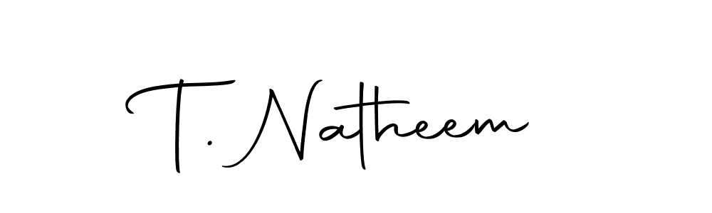 You can use this online signature creator to create a handwritten signature for the name T. Natheem. This is the best online autograph maker. T. Natheem signature style 10 images and pictures png