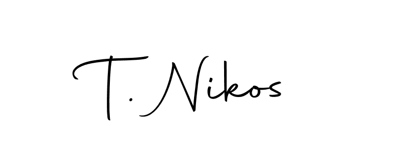This is the best signature style for the T. Nikos name. Also you like these signature font (Autography-DOLnW). Mix name signature. T. Nikos signature style 10 images and pictures png