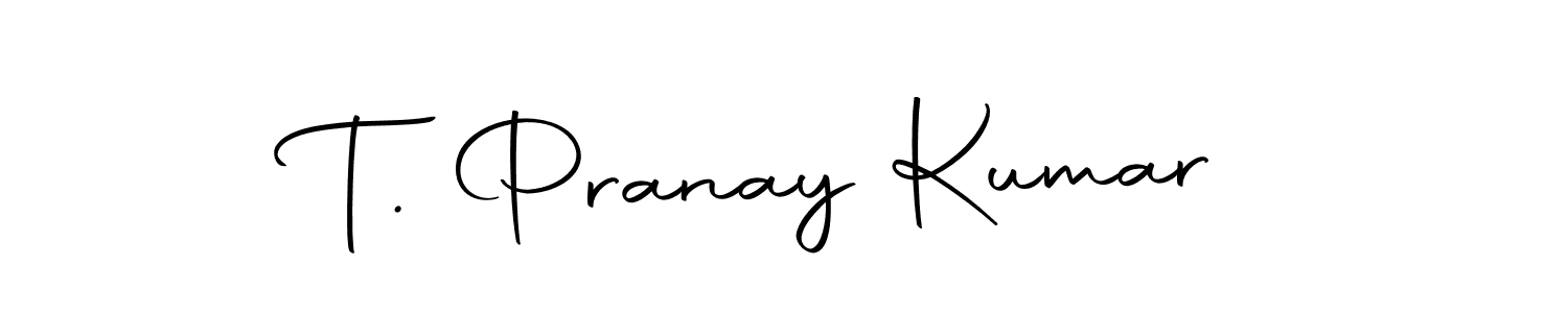 Use a signature maker to create a handwritten signature online. With this signature software, you can design (Autography-DOLnW) your own signature for name T. Pranay Kumar. T. Pranay Kumar signature style 10 images and pictures png