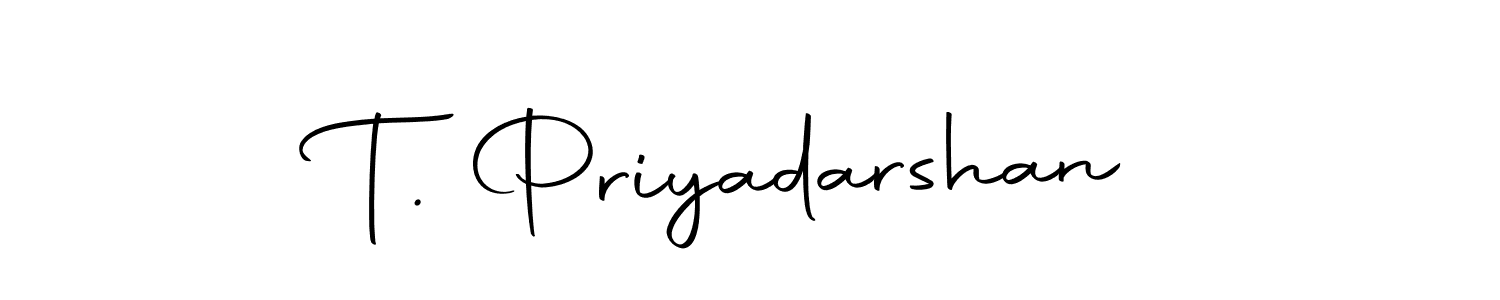 Use a signature maker to create a handwritten signature online. With this signature software, you can design (Autography-DOLnW) your own signature for name T. Priyadarshan. T. Priyadarshan signature style 10 images and pictures png