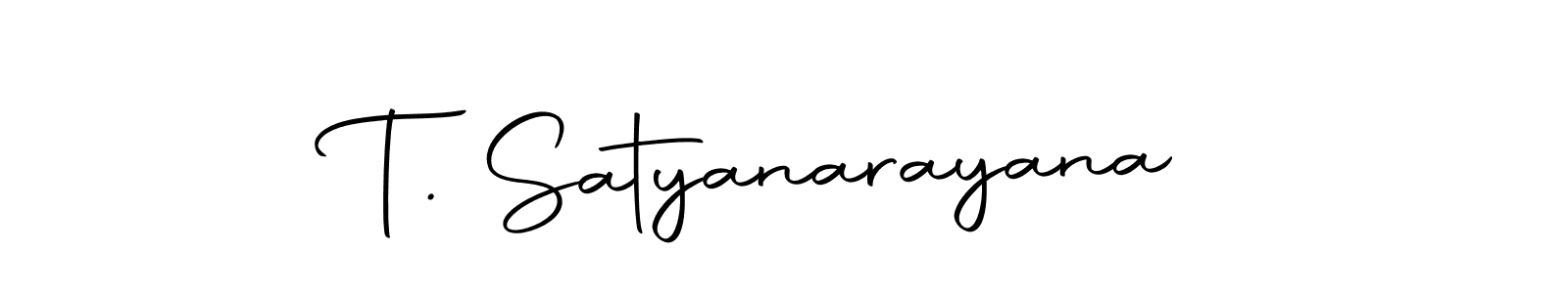 Create a beautiful signature design for name T. Satyanarayana. With this signature (Autography-DOLnW) fonts, you can make a handwritten signature for free. T. Satyanarayana signature style 10 images and pictures png