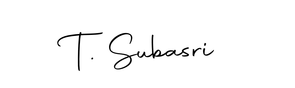 How to Draw T. Subasri signature style? Autography-DOLnW is a latest design signature styles for name T. Subasri. T. Subasri signature style 10 images and pictures png