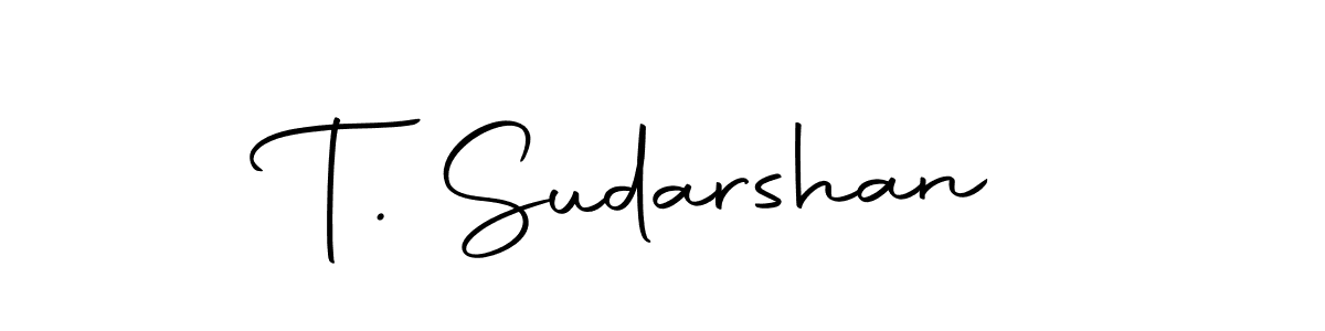 The best way (Autography-DOLnW) to make a short signature is to pick only two or three words in your name. The name T. Sudarshan include a total of six letters. For converting this name. T. Sudarshan signature style 10 images and pictures png