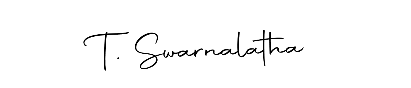 Use a signature maker to create a handwritten signature online. With this signature software, you can design (Autography-DOLnW) your own signature for name T. Swarnalatha. T. Swarnalatha signature style 10 images and pictures png