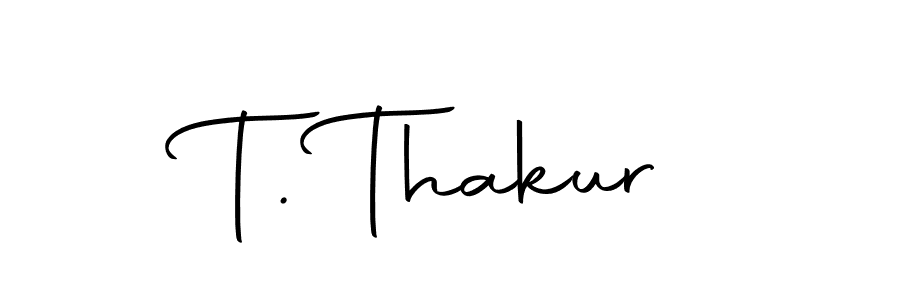 Design your own signature with our free online signature maker. With this signature software, you can create a handwritten (Autography-DOLnW) signature for name T. Thakur. T. Thakur signature style 10 images and pictures png