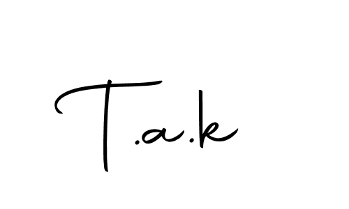 Create a beautiful signature design for name T.a.k. With this signature (Autography-DOLnW) fonts, you can make a handwritten signature for free. T.a.k signature style 10 images and pictures png