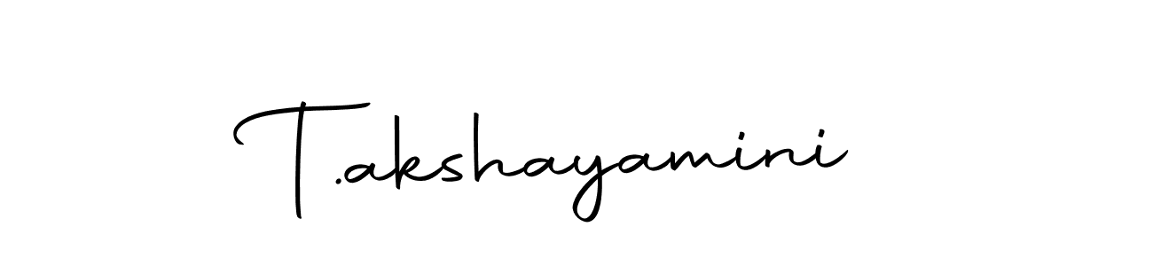 How to make T.akshayamini name signature. Use Autography-DOLnW style for creating short signs online. This is the latest handwritten sign. T.akshayamini signature style 10 images and pictures png