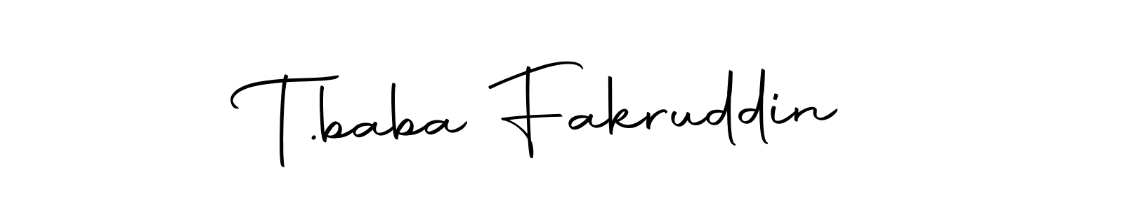 You can use this online signature creator to create a handwritten signature for the name T.baba Fakruddin. This is the best online autograph maker. T.baba Fakruddin signature style 10 images and pictures png