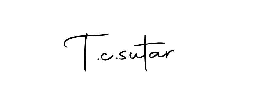 Also we have T.c.sutar name is the best signature style. Create professional handwritten signature collection using Autography-DOLnW autograph style. T.c.sutar signature style 10 images and pictures png