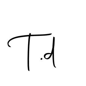 Similarly Autography-DOLnW is the best handwritten signature design. Signature creator online .You can use it as an online autograph creator for name T.d. T.d signature style 10 images and pictures png