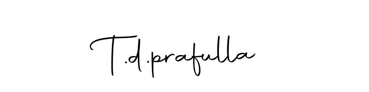 T.d.prafulla stylish signature style. Best Handwritten Sign (Autography-DOLnW) for my name. Handwritten Signature Collection Ideas for my name T.d.prafulla. T.d.prafulla signature style 10 images and pictures png