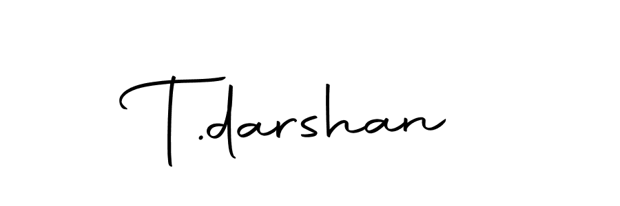 Design your own signature with our free online signature maker. With this signature software, you can create a handwritten (Autography-DOLnW) signature for name T.darshan. T.darshan signature style 10 images and pictures png