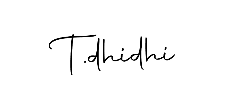 Make a beautiful signature design for name T.dhidhi. With this signature (Autography-DOLnW) style, you can create a handwritten signature for free. T.dhidhi signature style 10 images and pictures png