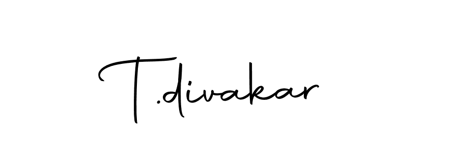 How to Draw T.divakar signature style? Autography-DOLnW is a latest design signature styles for name T.divakar. T.divakar signature style 10 images and pictures png