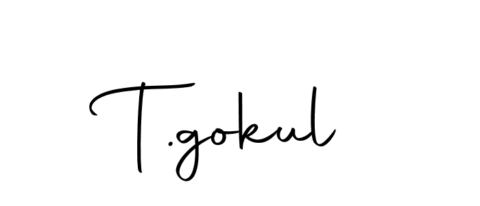 Create a beautiful signature design for name T.gokul. With this signature (Autography-DOLnW) fonts, you can make a handwritten signature for free. T.gokul signature style 10 images and pictures png
