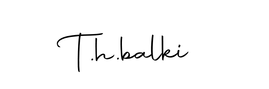 Use a signature maker to create a handwritten signature online. With this signature software, you can design (Autography-DOLnW) your own signature for name T.h.balki. T.h.balki signature style 10 images and pictures png