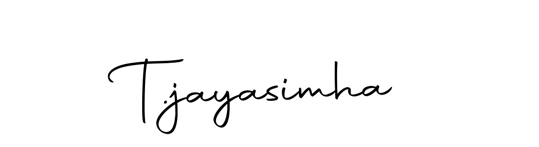 Create a beautiful signature design for name T.jayasimha. With this signature (Autography-DOLnW) fonts, you can make a handwritten signature for free. T.jayasimha signature style 10 images and pictures png