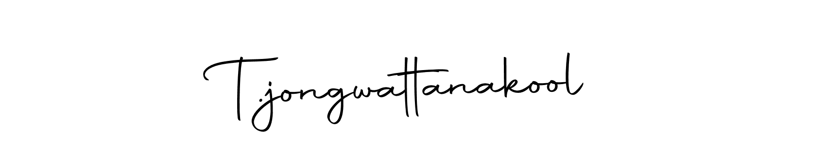 The best way (Autography-DOLnW) to make a short signature is to pick only two or three words in your name. The name T.jongwattanakool include a total of six letters. For converting this name. T.jongwattanakool signature style 10 images and pictures png