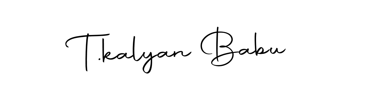 Use a signature maker to create a handwritten signature online. With this signature software, you can design (Autography-DOLnW) your own signature for name T.kalyan Babu. T.kalyan Babu signature style 10 images and pictures png