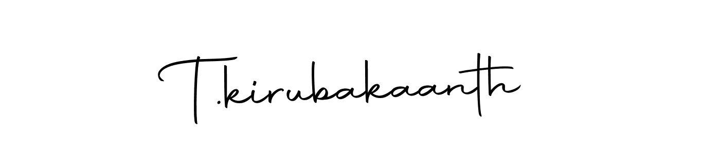 The best way (Autography-DOLnW) to make a short signature is to pick only two or three words in your name. The name T.kirubakaanth include a total of six letters. For converting this name. T.kirubakaanth signature style 10 images and pictures png