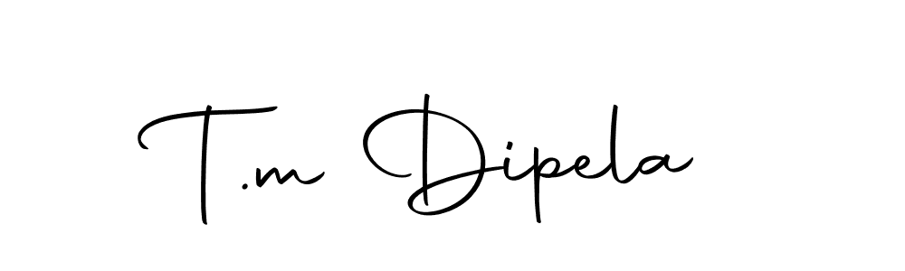 Make a beautiful signature design for name T.m Dipela. With this signature (Autography-DOLnW) style, you can create a handwritten signature for free. T.m Dipela signature style 10 images and pictures png